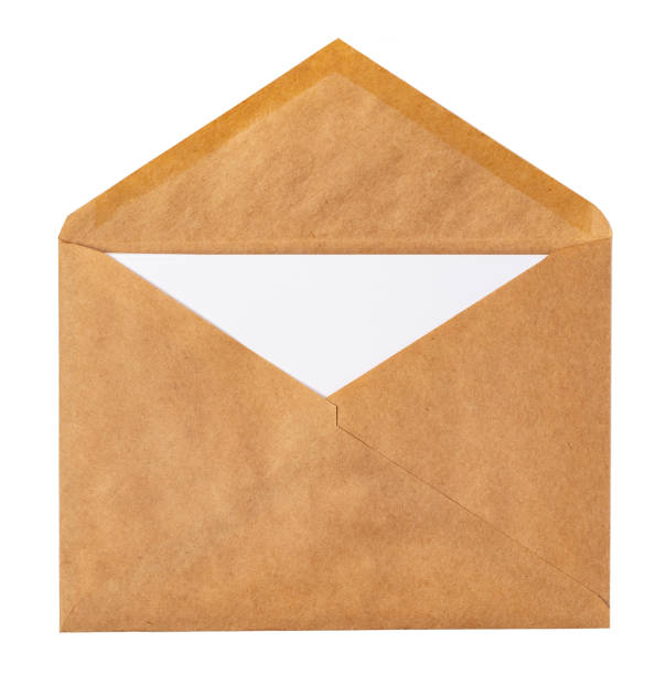 istock Recycled craft paper envelope isolated white background 1370461550