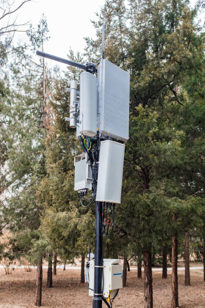 istock 5G base station antenna tower stand in the park 1370463084