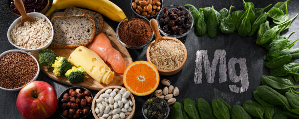 istock Composition with food products rich in magnesium 1370464386