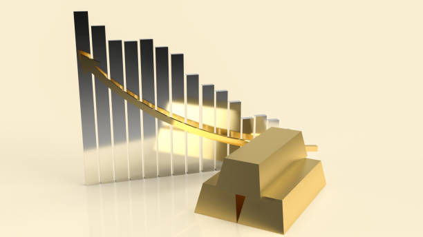 istock The gold bar and chart for business concept 3d rendering 1370465432