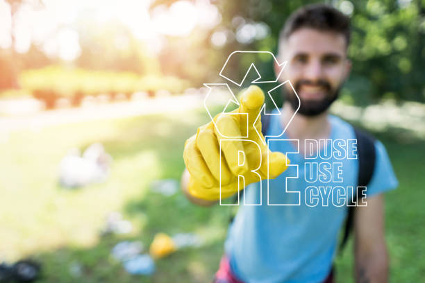Reduce, reuse, recycle stock photo