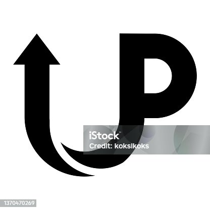 istock Up letter u and p logo template startup concept arrow up rise heights success 1370470269