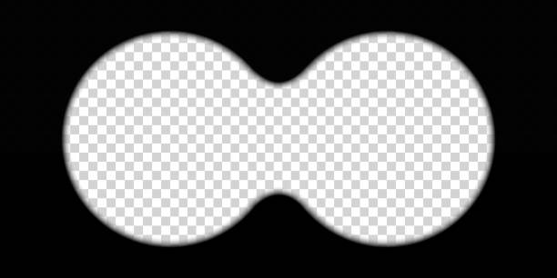 ilustrații de stoc cu vector realist vedere binoculară izolată pe fundal transparent. - peisaj urban