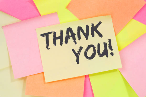 istock Thank you on notepaper office business concept note paper 1370473090