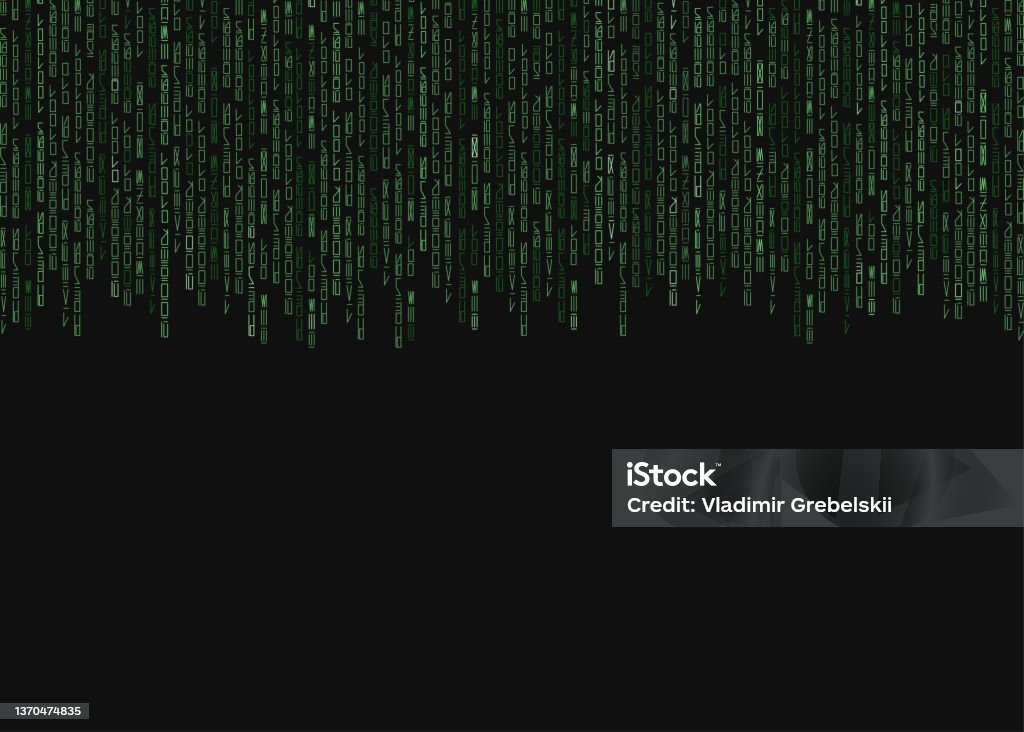 Dark Green Background Abstract Green Program Code On A Dark Background ...