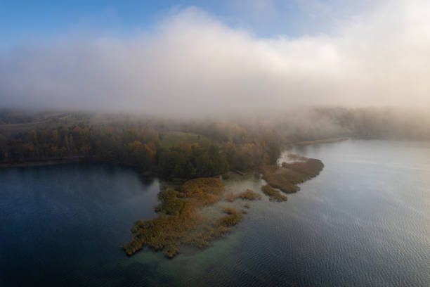 istock Panorama fog view in Trakai, Lithuania 1370477279