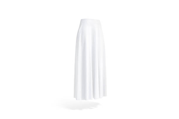 istock Blank white women maxi skirt mock up, side view 1370477873