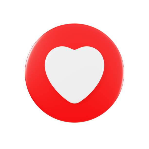 istock Red heart icon, social media icon 1370485695