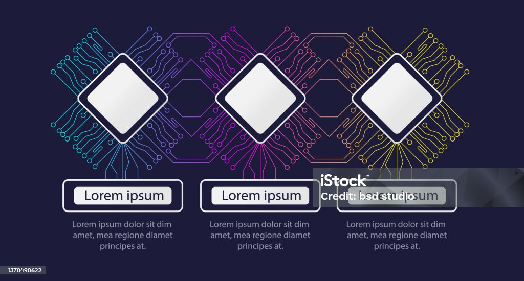 Computer Design Chart Computer Hardware Infographic Chart Design Template Stock Illustration ...