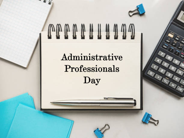 istock Happy Administrative Professionals Day. Greeting Card. Close-up 1370492343