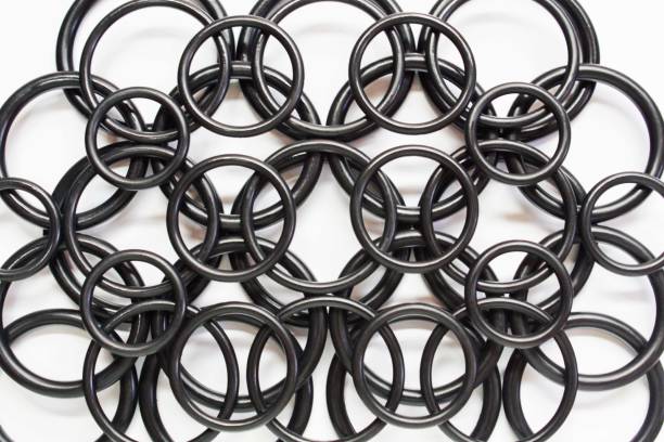 istock abstraction from black rings of different diameters on a white background 1370492381