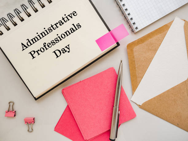 istock Happy Administrative Professionals Day. Greeting Card. Close-up 1370492595