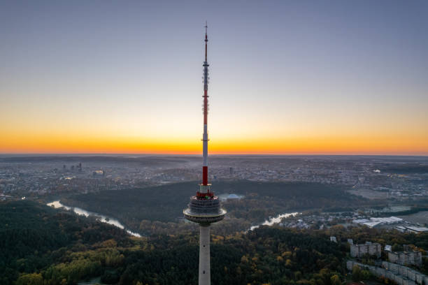 istock Panorama view of Vilnius TV Tower, Lithuania 1370492868