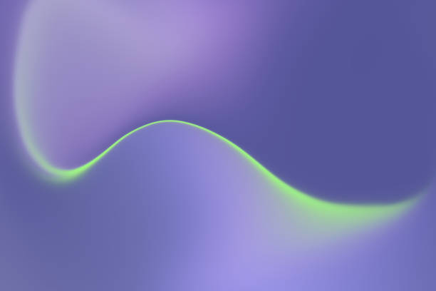 istock Trendy violet green color abstract liquid background 1370496293