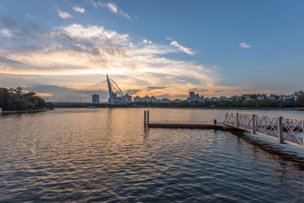 istock Sunset at Putrajaya lake 1370497611