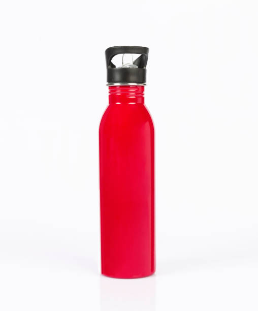istock red water canteen on a white background 1370499468