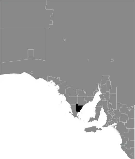 Vector illustration of Locator map of the DISTRICT COUNCIL OF TUMBY BAY, SOUTH AUSTRALIA