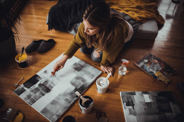 istock Beautiful female artist 1370501280