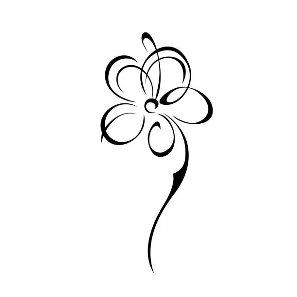 Vector illustration of blooming flower 197