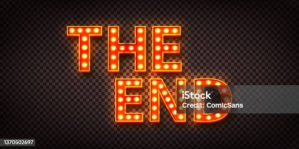 Vector Marquee Logo Of The End Text IStock vector-marquee-logo-of-the-end-text-istock