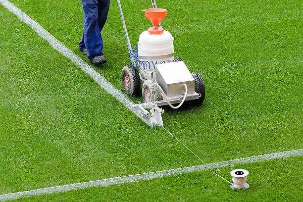 Photo of Painting lines on the playing field