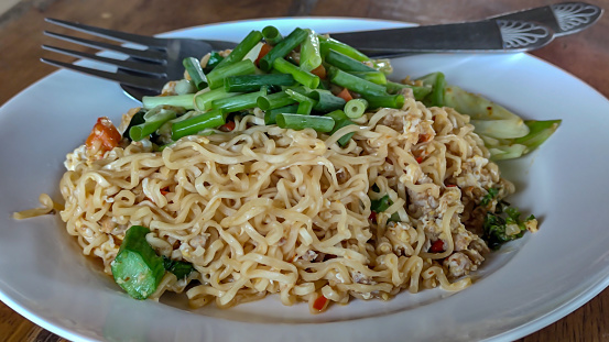Photo of fried noodle with egg