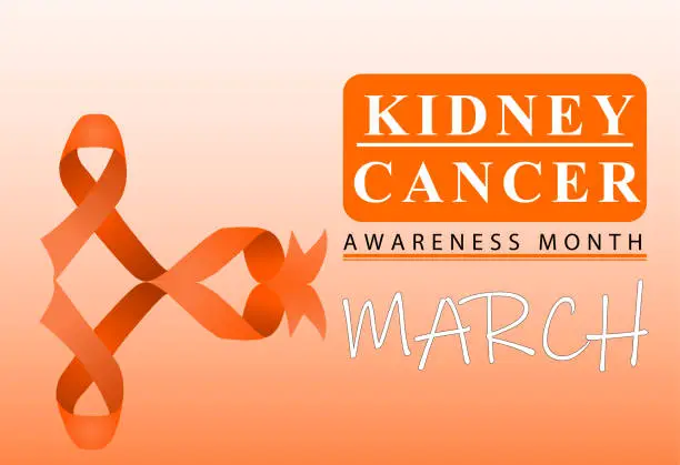 Vector illustration of Poster Or Banner Vector Design Of Kidney Cancer Awareness Month March