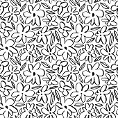 istock Seamless child's drawn flowers pattern. 1370510800