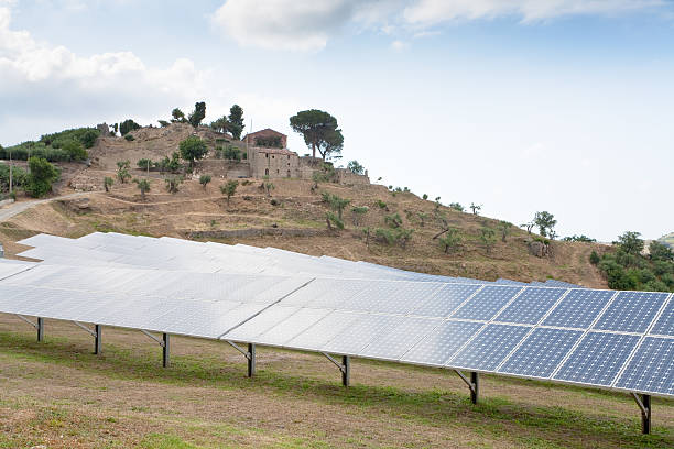 istock solar battery plant in country, Sicily 137051179