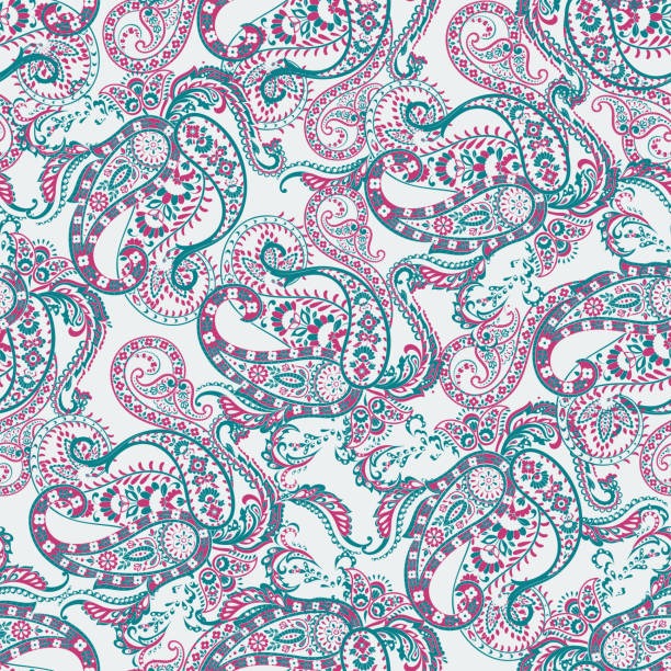 istock Seamless pattern with paisley ornament. Ornate floral decor. Vector illustration 1370513168