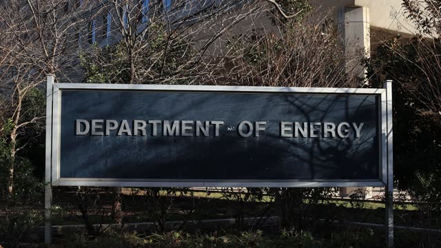 Department Of Energy Sign - Washington, D.C. - Panning Shot