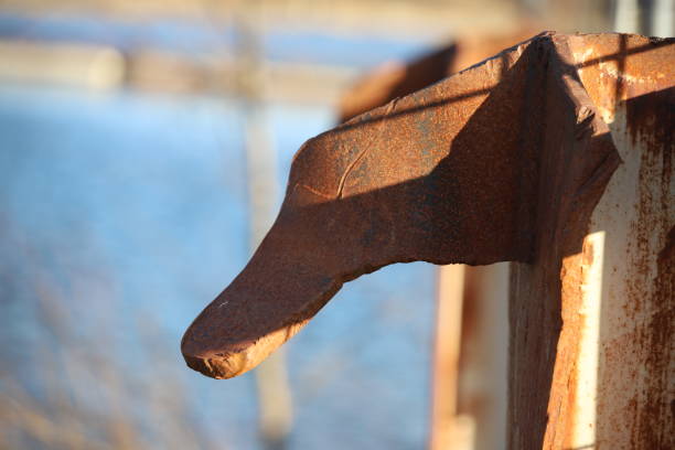 rusted component of a machine