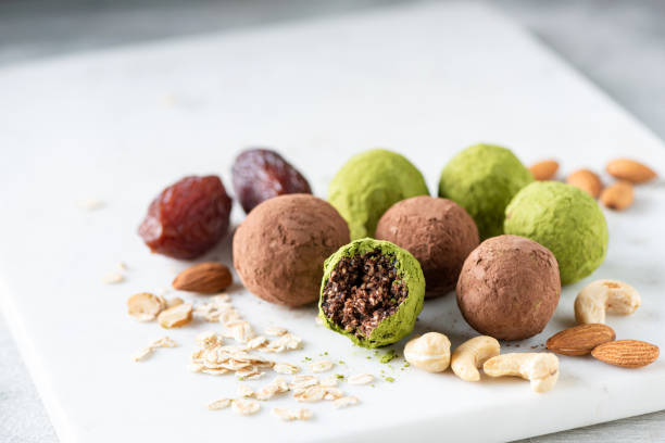 istock Healthy energy balls with dates and nuts 1370519485