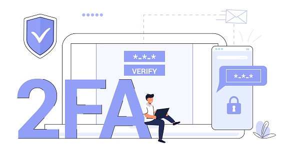 2fa Two Factor Authentication Password Secure Notice Login Verification ...