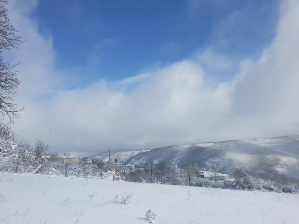istock The view of the mountains from afar that is white 1370524257