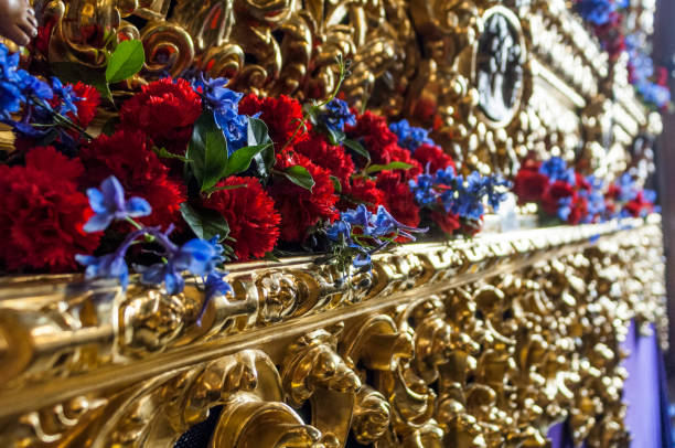 Floral decoration and wood carving.