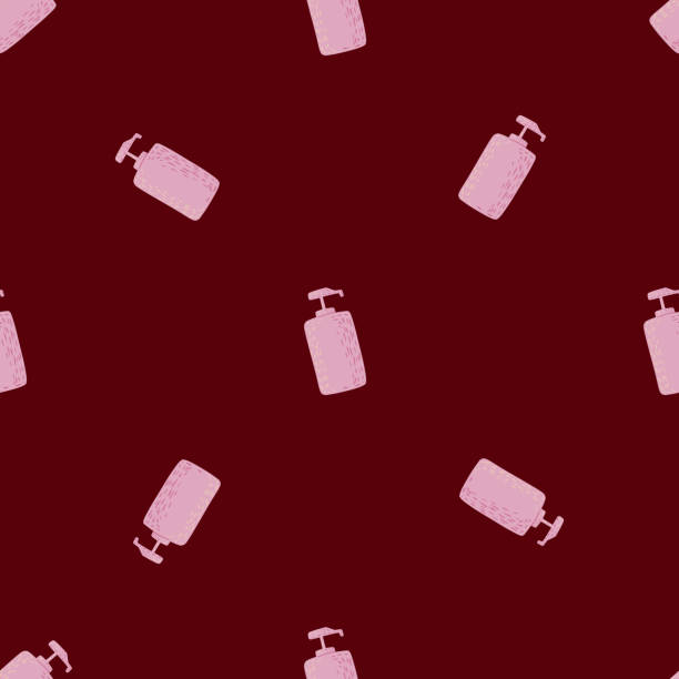 istock Cosmetic bottle seamless pattern. cosmetics toiletries background. 1370527150