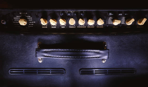 Guitar Amplifier Details stock photo