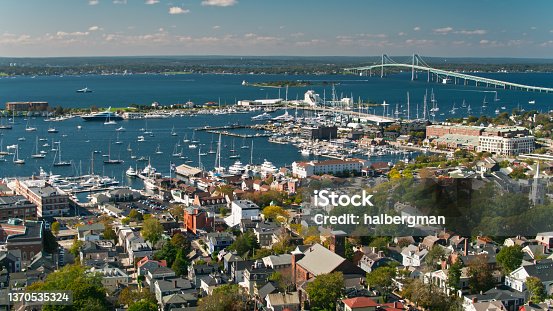 istock Marina in Newport, Rhode Island - Aerial 1370535324