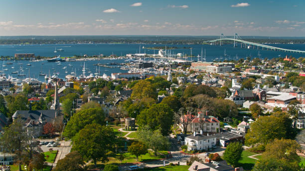 istock Waterfront in Newport, Rhode Island - Aerial 1370535329