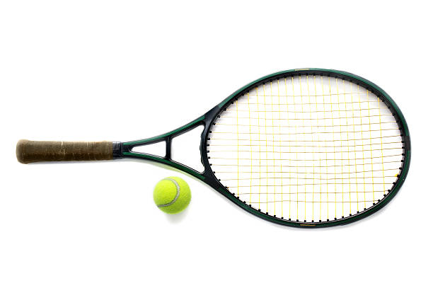 istock A tennis racket and ball on white 137053695