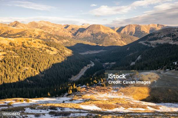 View Down On I70 From Near Loveland Pass Stock Photo - Download Image Now - Adventure, Climate, Climate Change