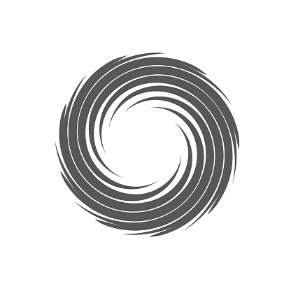 Whirlwind, whirlpool. Flat vector illustration isolated on white background.