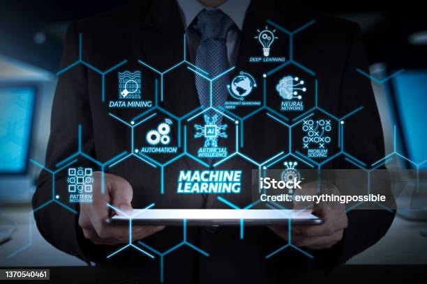 Yechnology Machine Learning Machine Learning Technology Diagram With Artificial Intelligence Neural ...