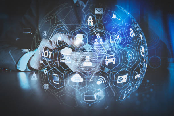 istock businessman hand working with modern laptop computer in modern office with virtual icon diagram 1370540776