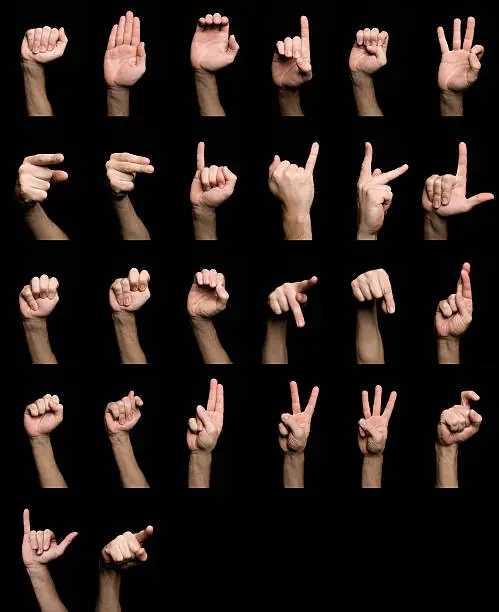 Photo of Hand sign language alphabet