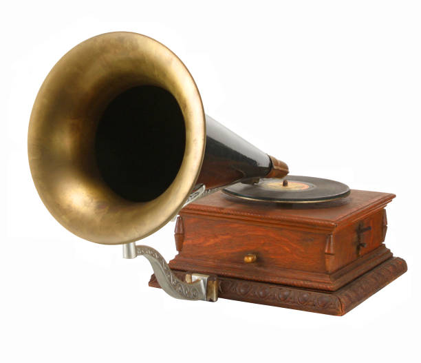 istock Vintage edison phonograph (gramophone)for vinyl records. 1370544707