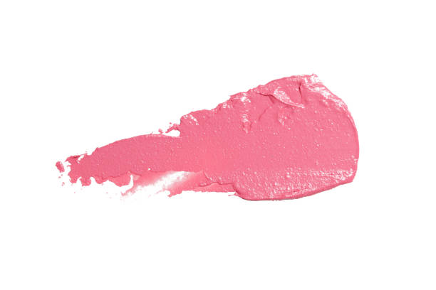 istock Pink ceamy makeup sample islated on white background. Decorative cosmetic smear. 1370544742