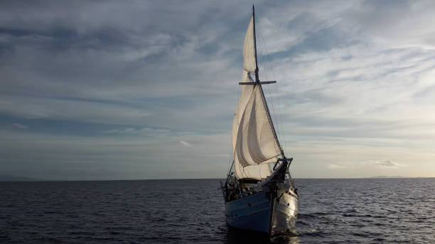 istock Scenic view of sailboat in protected waters 1370545099