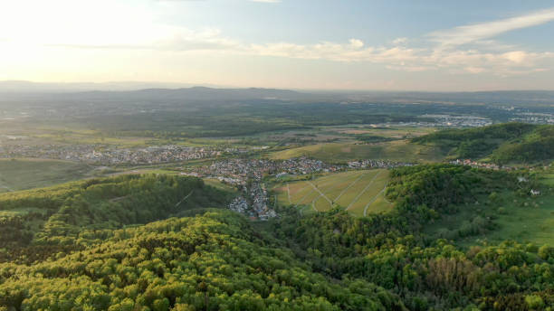 istock Aerial view of agricultural landscape 1370546421